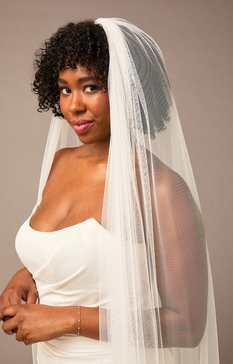 En Vogue Bridal Cathedral Style V2679WRC-L - Scattered Satin Ribbon Bows In Two Sizes - 120" Long