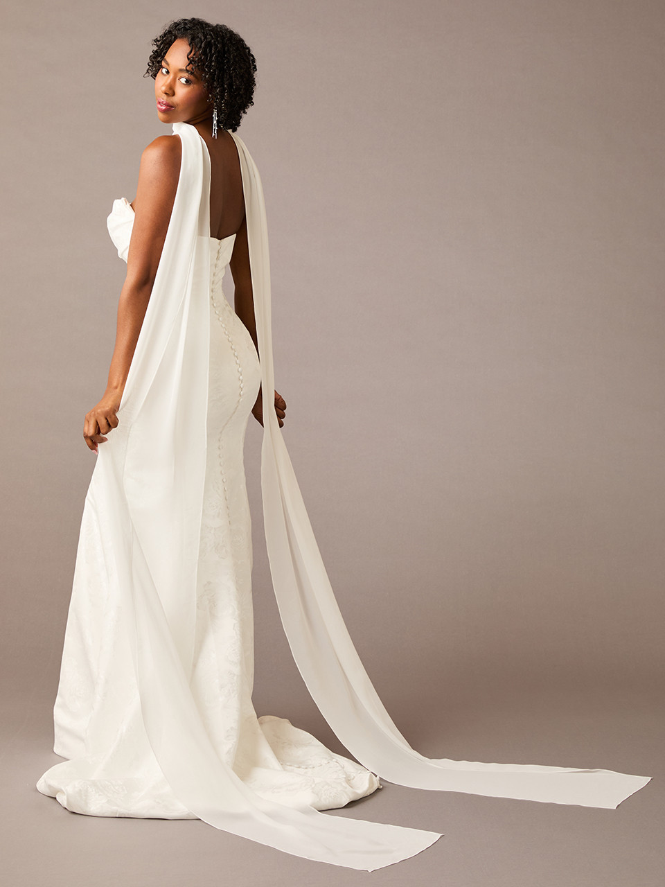 En Vogue Bridal Scarf | SC2504 - Chiffon neck scarf with finished edge