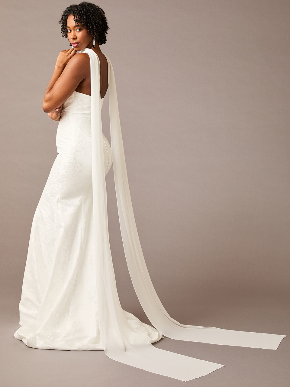 En Vogue Bridal Scarf | SC2504 - Chiffon neck scarf with finished edge