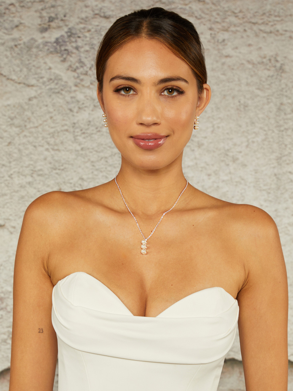 En Vogue Pearl Bridal Necklace Set | NL2464