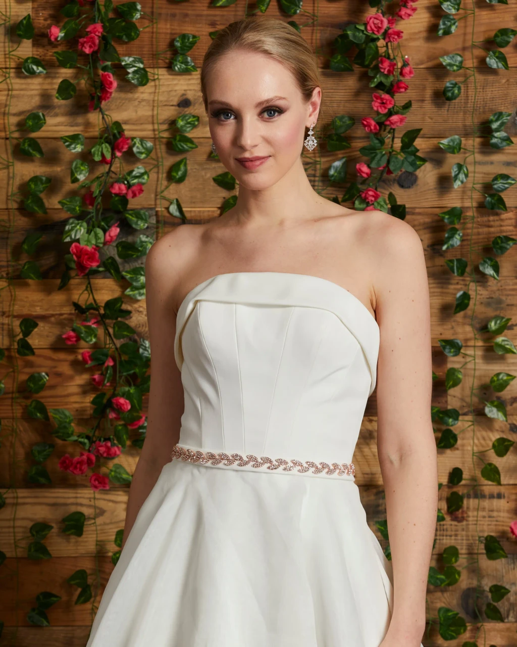Marionat Bridal Belt 1117 - Rhinestone leaf belt