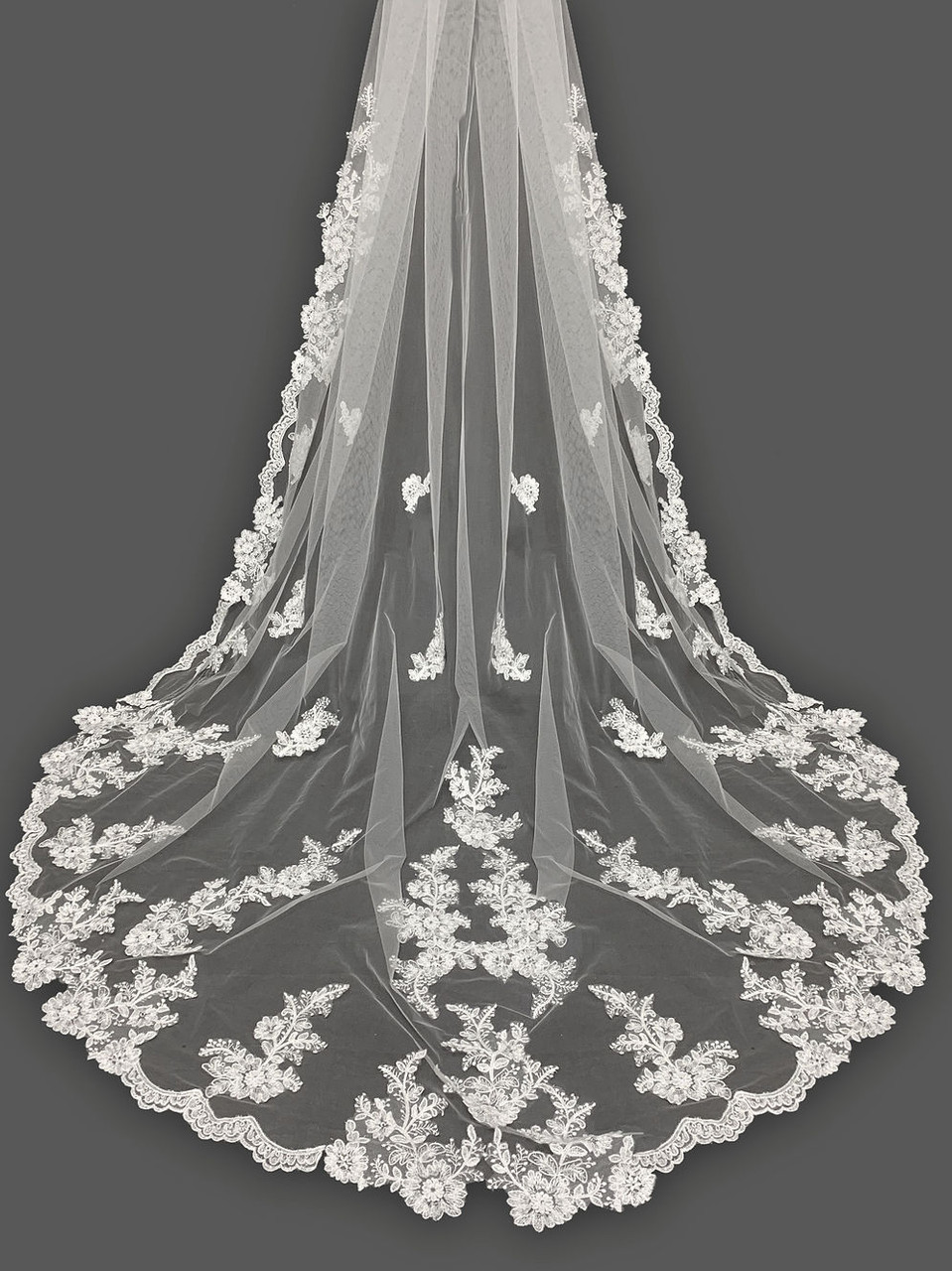 Lucky Collections ™ V 56-1969-2 Cathedral Fairy dust glimmer lace - Ivory - 108L