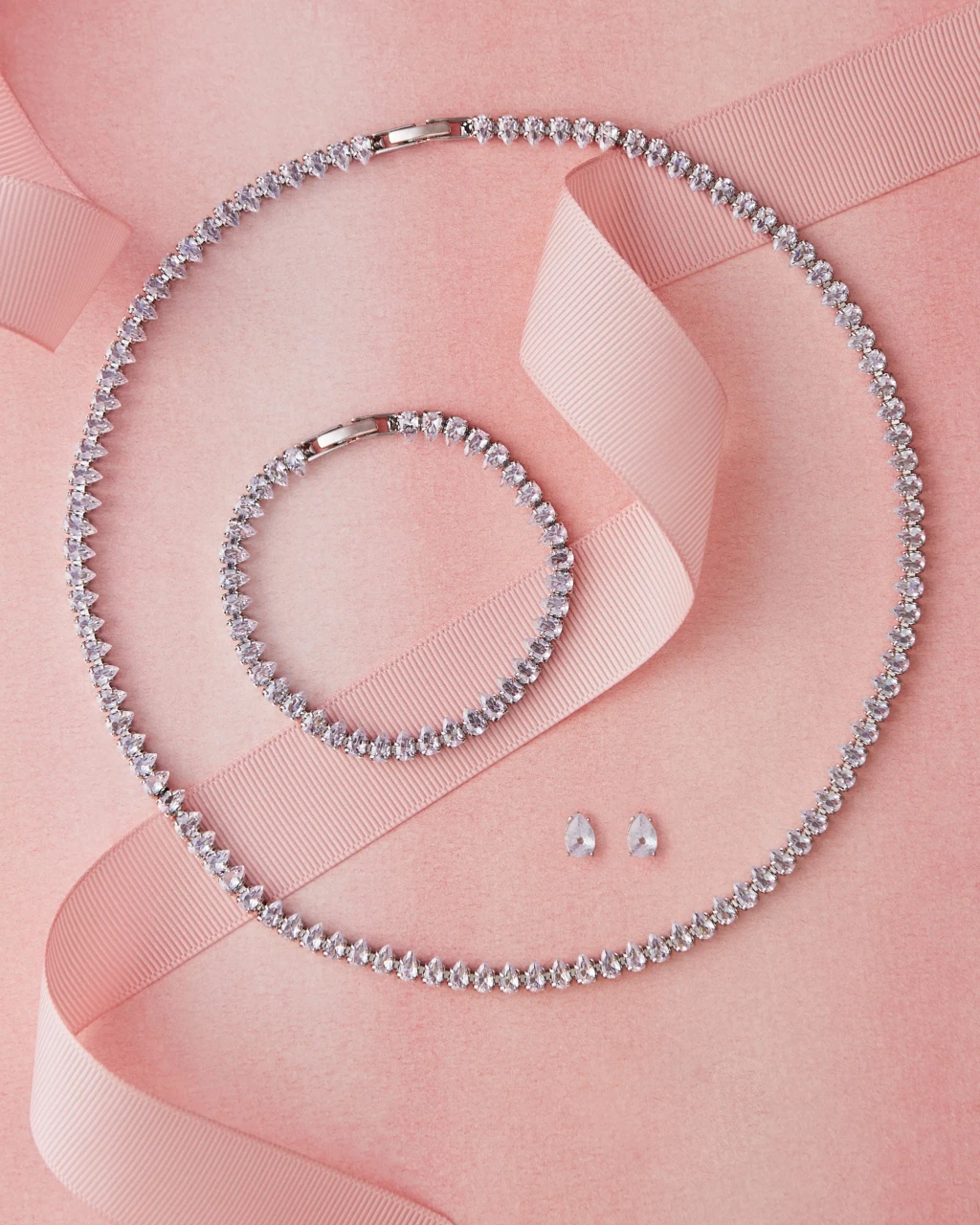 Marionat Bridal 12683 Rhinestone bracelet, necklace and earring set