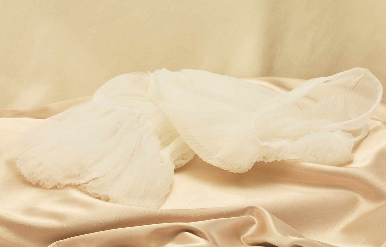 En Vogue Bridal SL2612 Detachable pleated tulle sleeves