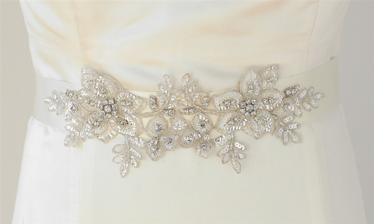 beaded bridal sash