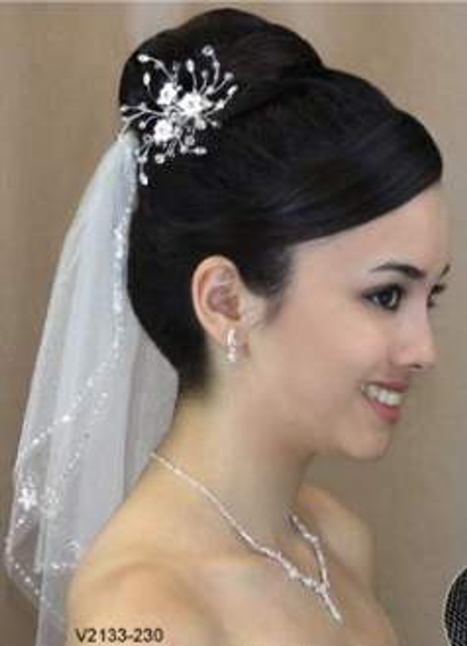Echanting Lc Bridal Accessory Style V2133 230 Two Tier Short