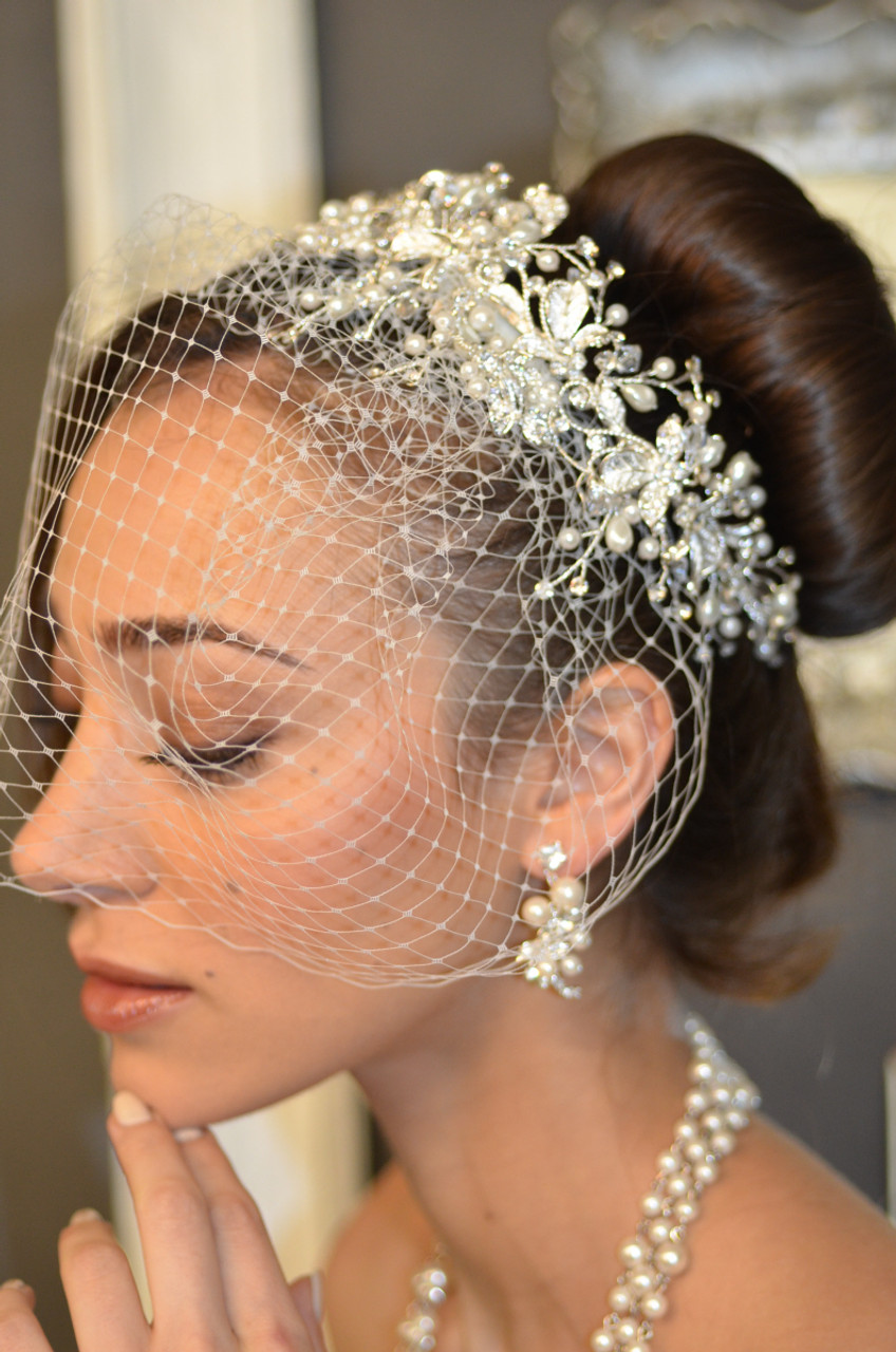 Ansonia Bridal 8601 - Hand Beaded Vine & Leaf Headband