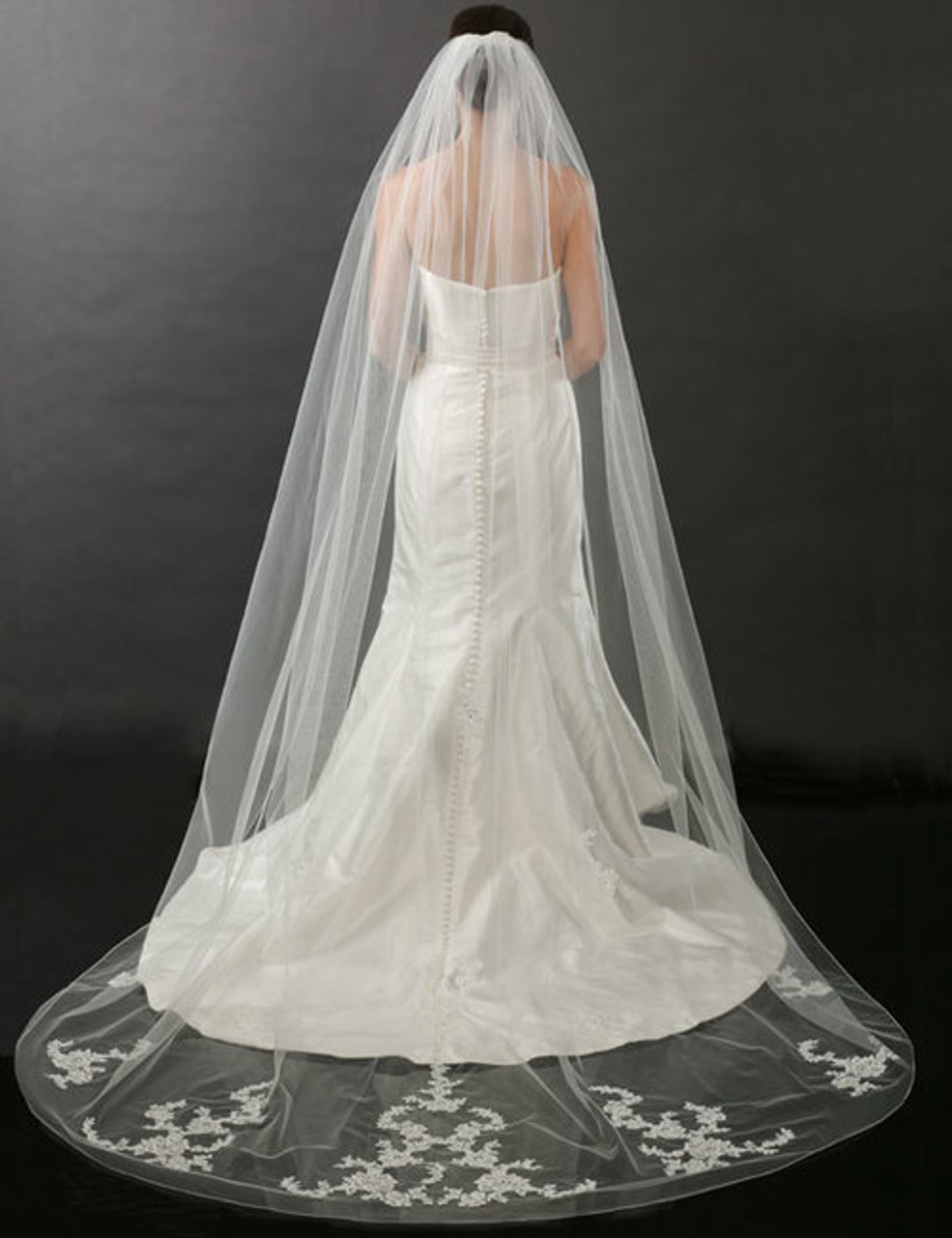Cathedral Wedding Veil Lace Wedding Veil Lace Trim Bridal Veil 1
