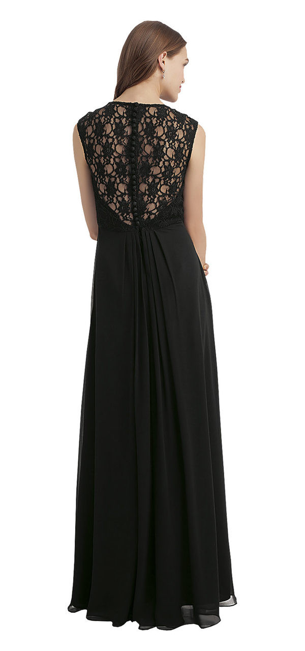 levkoff lace bodice chiffon gown