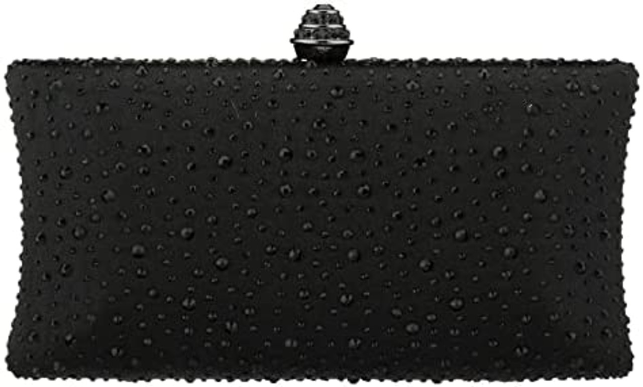 Black Jeweled Purse with Strap