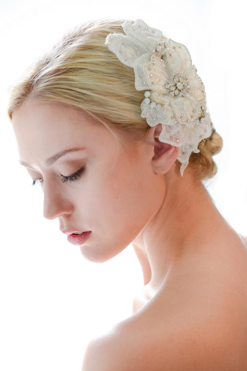 Erica Koesler Comb A-5513 - Opal Floral Comb