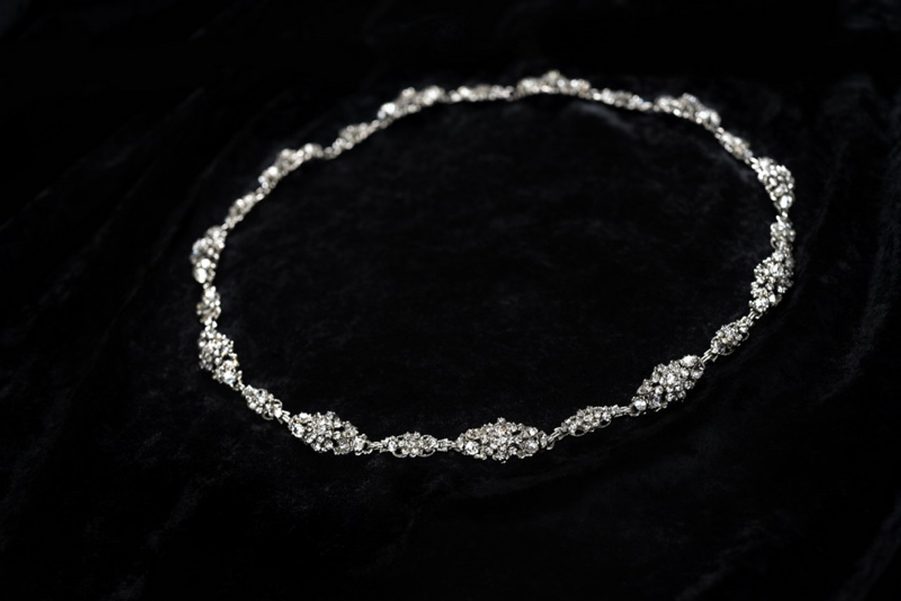 Erica Koesler Halo A-5534 - Rhinestone Flowers Halo