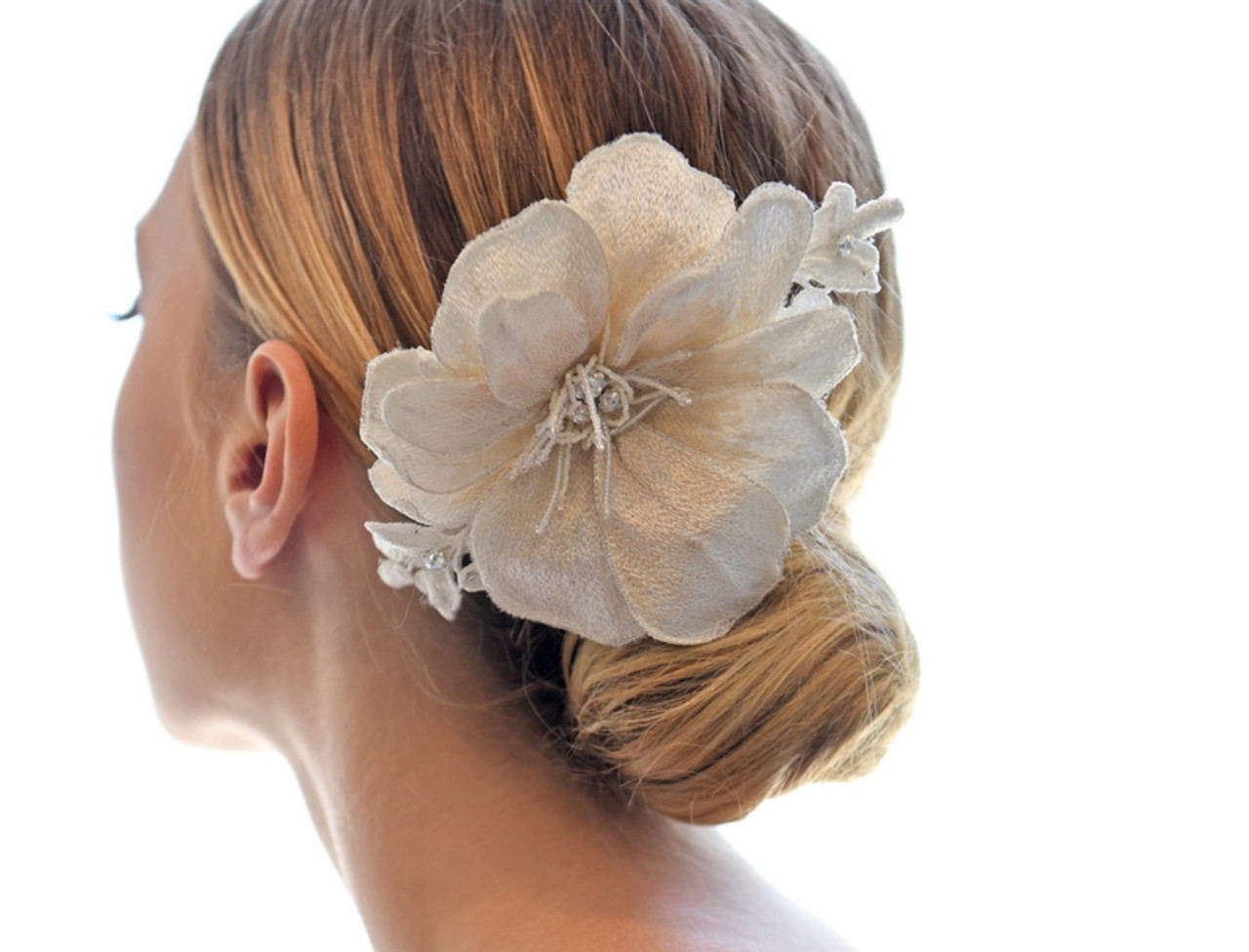 Erica Koesler Comb A-5547 - Fabric Floral Comb