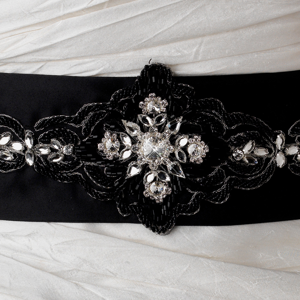 Black Bridal Belt | Black and Gold Bridal Sash Belt | Bridesmaid Sash