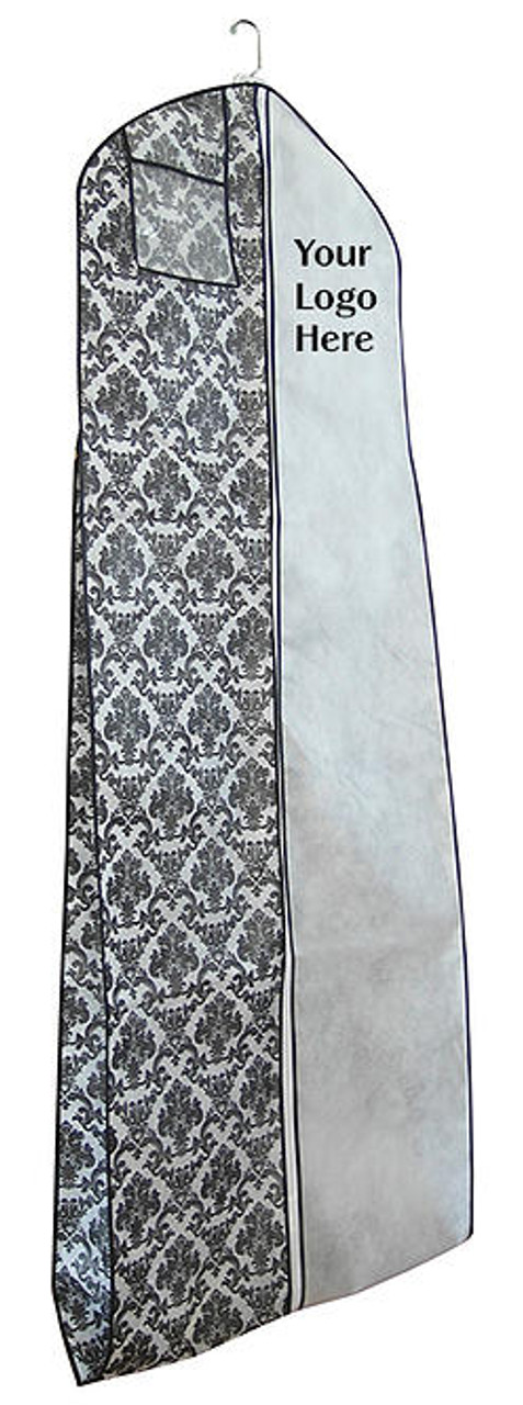 Breathable Damask Garment Bag - Black