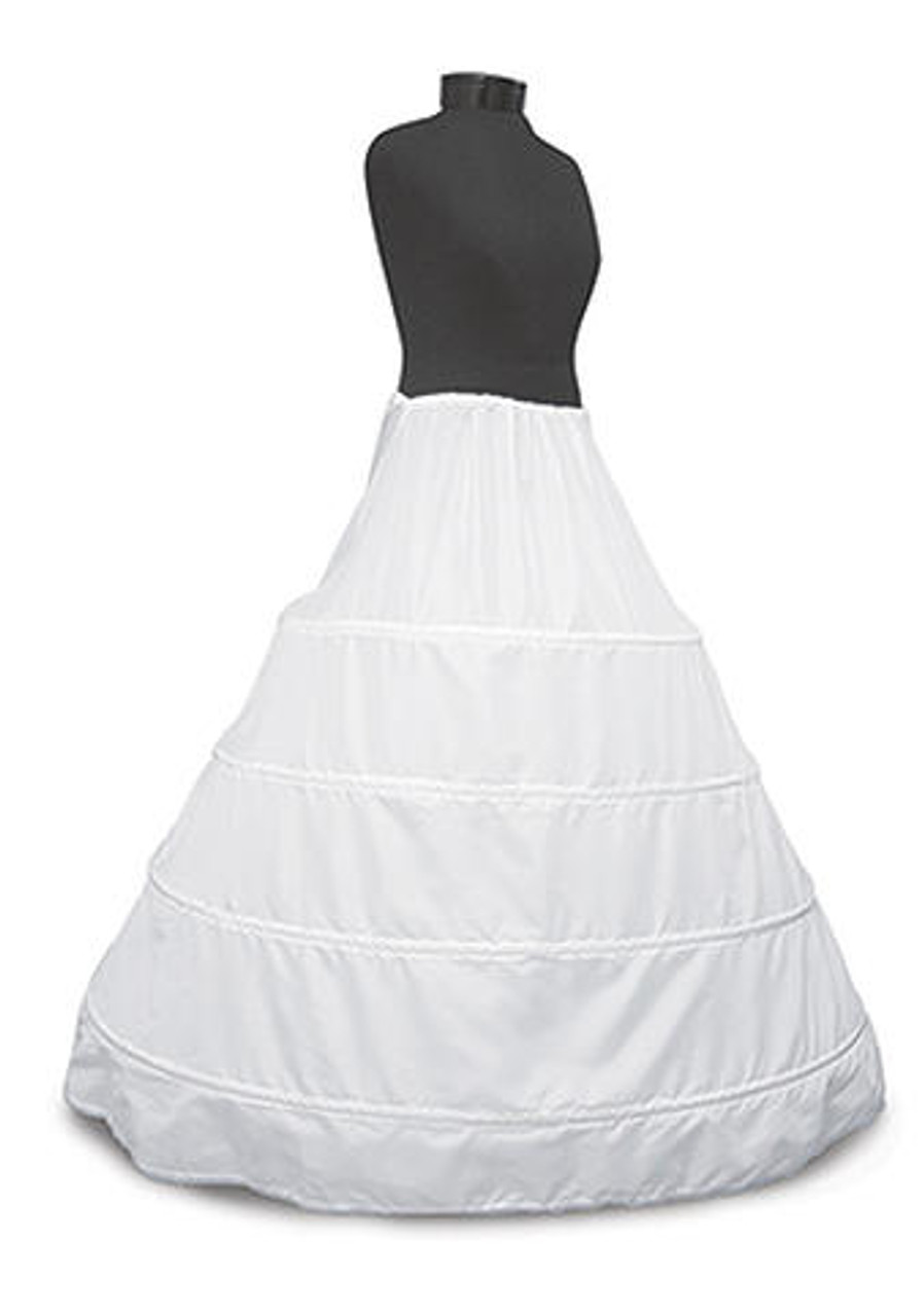 4 Bone Drawstring Petticoat - White