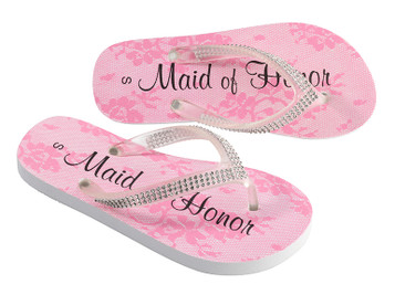 Rhinestone Maid Of Honor Flip Flops Rhinestone Maid Of Honor Flip Flops