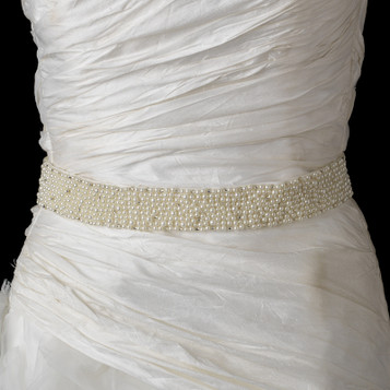 Pearl & Glass Bead Sash Belt 296