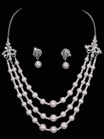 En Vogue Bridal Jewelry Necklace and Earring Set - Style NL902