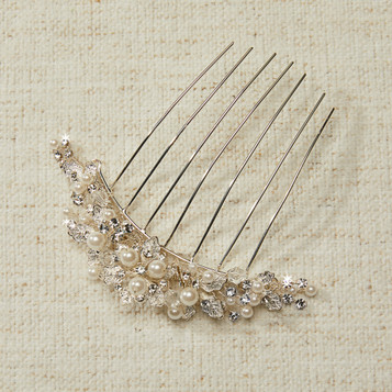 En Vogue Bridal Veil Comb VC101 -  Pearl bead veil comb