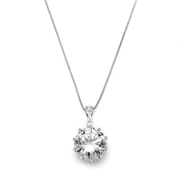 Mariells Bridal, Prom or Bridesmaids Bling CZ Necklace Pendant 4083N