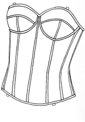 Empire Intimate Style 1789 - Drop Waisted Strapless Bustier (42C White Only)