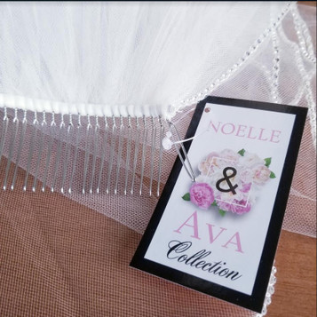 Noelle & Ava Collection - 36" Inches Swarvoski Rhinestone Edge Veil