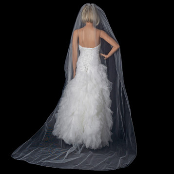 Single Layer Pencil Edge Cathedral Length Veil Style VP 1C