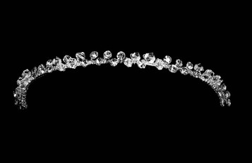 Noelle & Ava - Contemporary Delicate Head Band Of Hand Wired Shining Crystals And Lucid Crystals