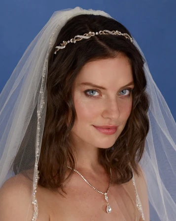 Marionat Bridal Rose Gold Headband 4809 - Quick Ship
