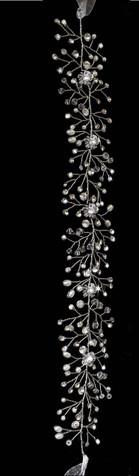 Noelle & Ava - Five Crystal Flowers Star Band Of Floating Crystals, Rhinestones And Pearls