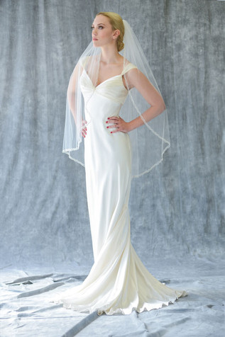 Erica Koesler Wedding Veil 821-40 - Three Rows of beading