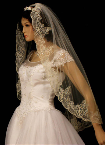 Noelle & Ava Collection - Silver Threads Alencon Lace Accented With Rhine- Stones, Sequins, Tiny Seed And Bugle Beads