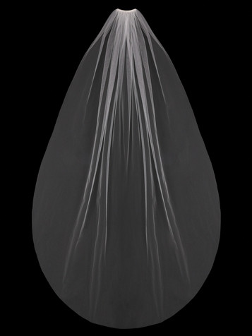 En Vogue Bridal Style V03CP - English tulle veil with cut edge - Chapel Cut