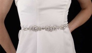 LC Bridal 1791BT - Rhinestone Jeweled Belt
