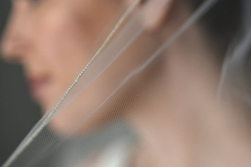 Erica Koesler Wedding Veil  903-40 - (40" inches long) - Silky shining bugle beads