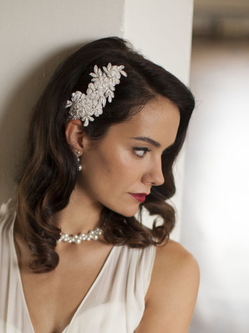 Elegant Ivory Lace Applique Ivory Wedding Comb