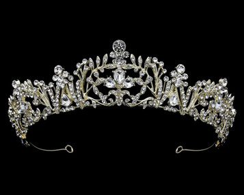 Bella Mera Studio Rose Gold Tiara - Rhinestones - 1.75 H