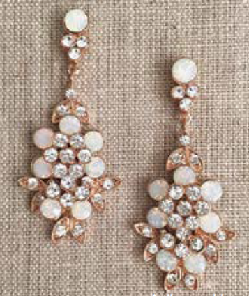 Bel Aire Bridal Earrings EA266 - Rhinestone drop earrings