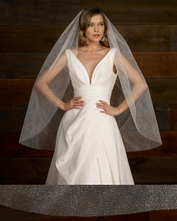 Marionat Bridal Veils 3770F - 3770F - 60"x42" - Shimmer Glitter Veil