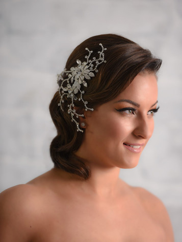 Maritza Bridal Headpiece 1040 - Sprayed Crystal Floral Clip