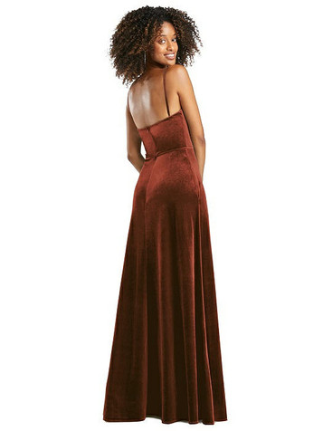 Flutter Sleeve Velvet Maxi Dress with 