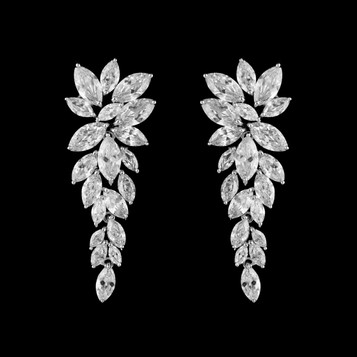 Formal Cubic Zirconia Earrings for Bridesmaids and Brides - #29771