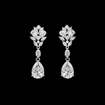 Formal Cubic Zirconia Earrings for Bridesmaids and Brides - #338