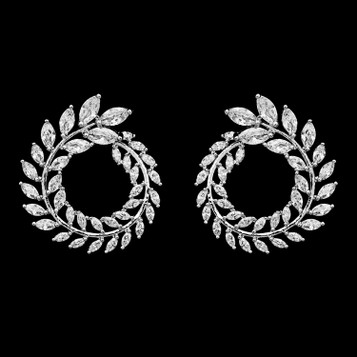 Formal Cubic Zirconia Earrings for Bridesmaids and Brides - #2638