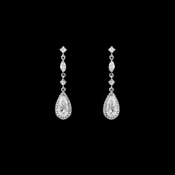 Formal Cubic Zirconia Earrings for Bridesmaids and Brides