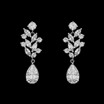 Formal Cubic Zirconia Earrings for Bridesmaids and Brides