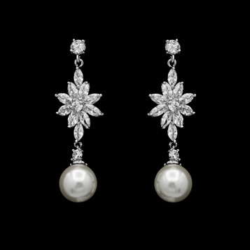 Formal Cubic Zirconia Earrings for Bridesmaids and Brides