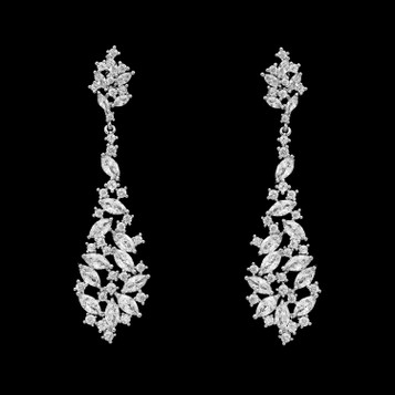 Formal Cubic Zirconia Earrings for Bridesmaids and Brides - #6079