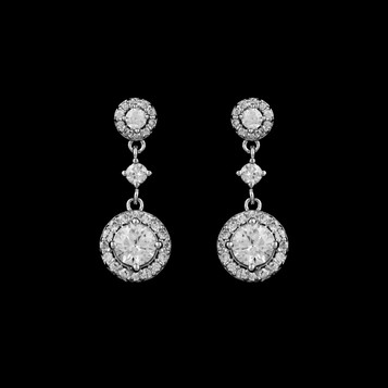 Formal Cubic Zirconia Earrings for Bridesmaids and Brides - #427